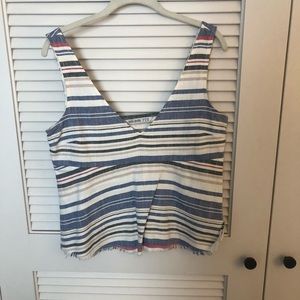 Zara Sleeveless Top - Red White & Blue
